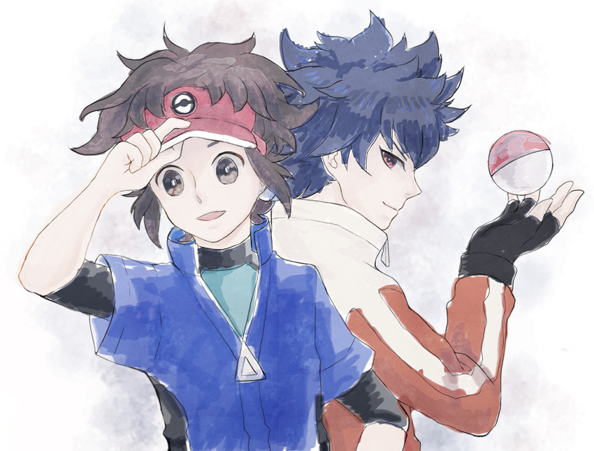 nate and hugh (pokemon and 1 more) drawn by jrss