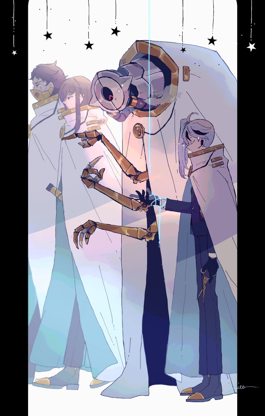 yan vismok, gloria, esther, and hubert (project moon and 1 more) drawn by nito