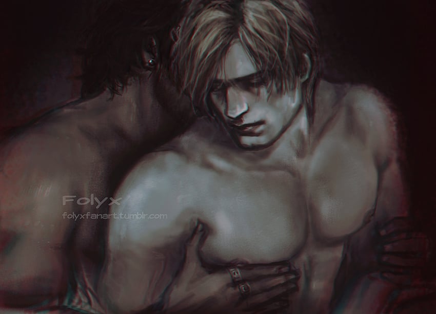 leon s. kennedy and luis sera (resident evil and 1 more) drawn by folyxfanart