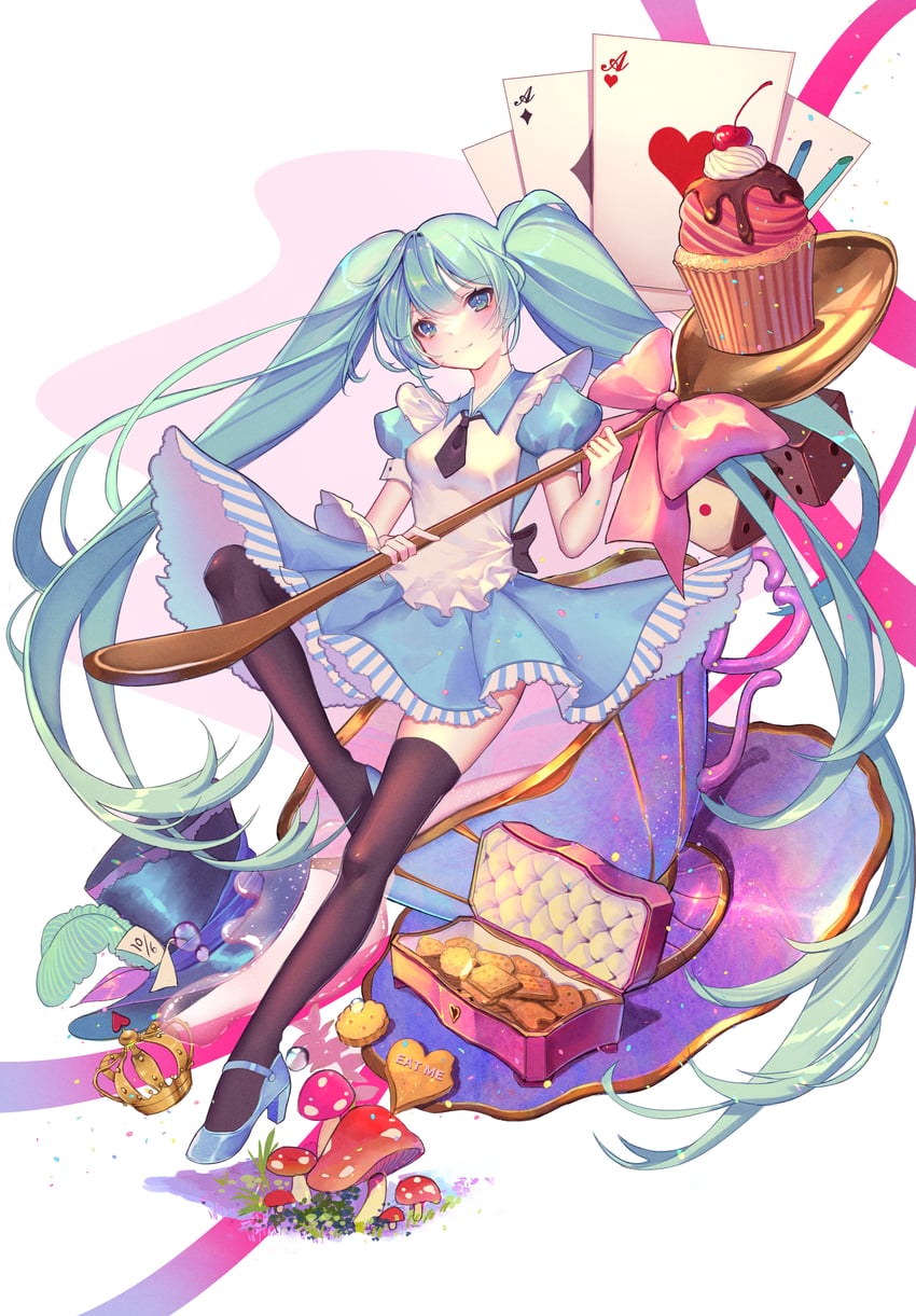 hatsune miku (vocaloid and 1 more) drawn by arua