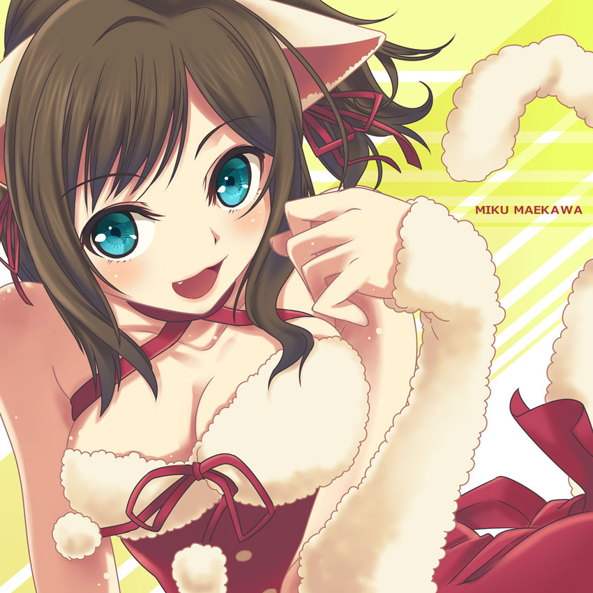maekawa miku (idolmaster and 1 more) drawn by shirousagi_una