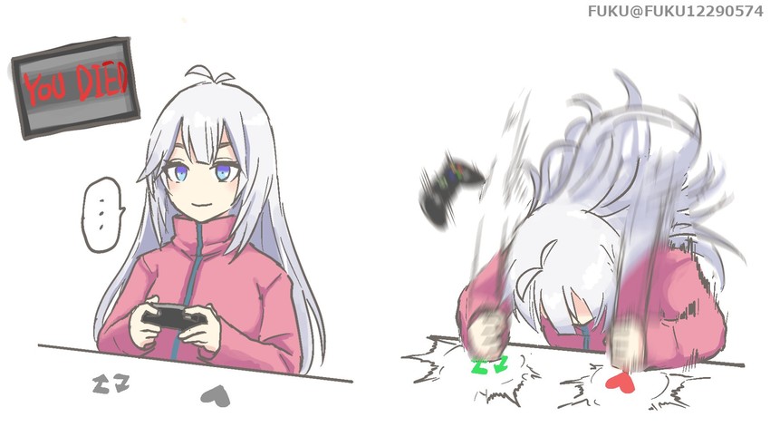 vei (indie virtual youtuber and 1 more) drawn by fuku_(fuku12290574)