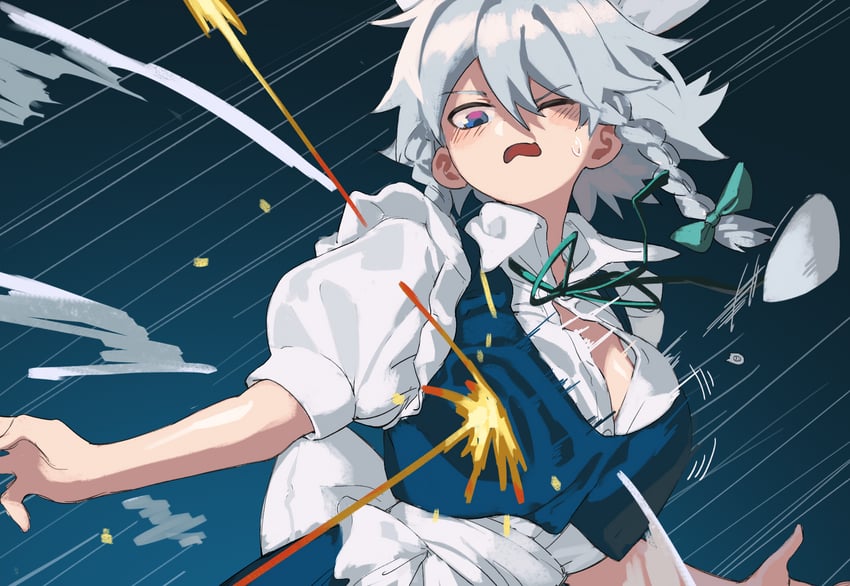 izayoi sakuya (touhou and 1 more) drawn by tuck_(tuck23978434)