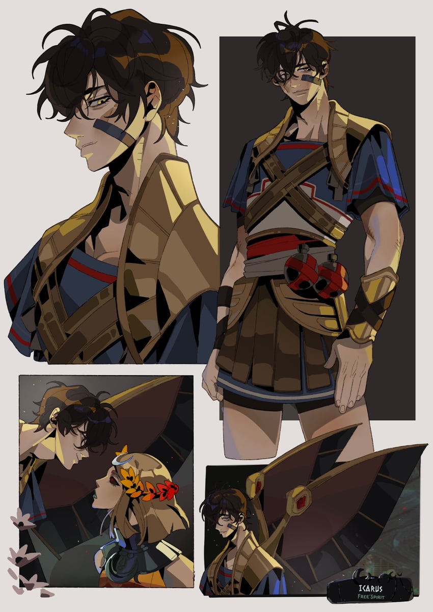 melinoe and icarus (hades and 1 more) drawn by dekazeze