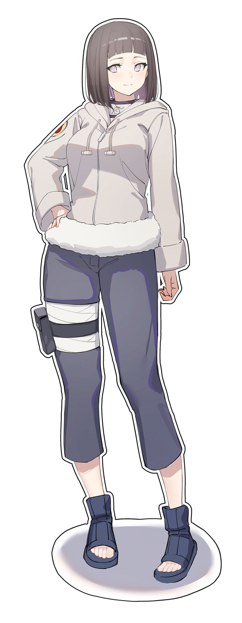 hyuuga hinata (naruto and 1 more) drawn by c-eye