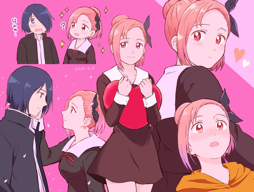ishigami yuu and koyasu tsubame (kaguya-sama wa kokurasetai ~tensai-tachi no renai zunousen~) drawn by takeshi_(mononohu20)