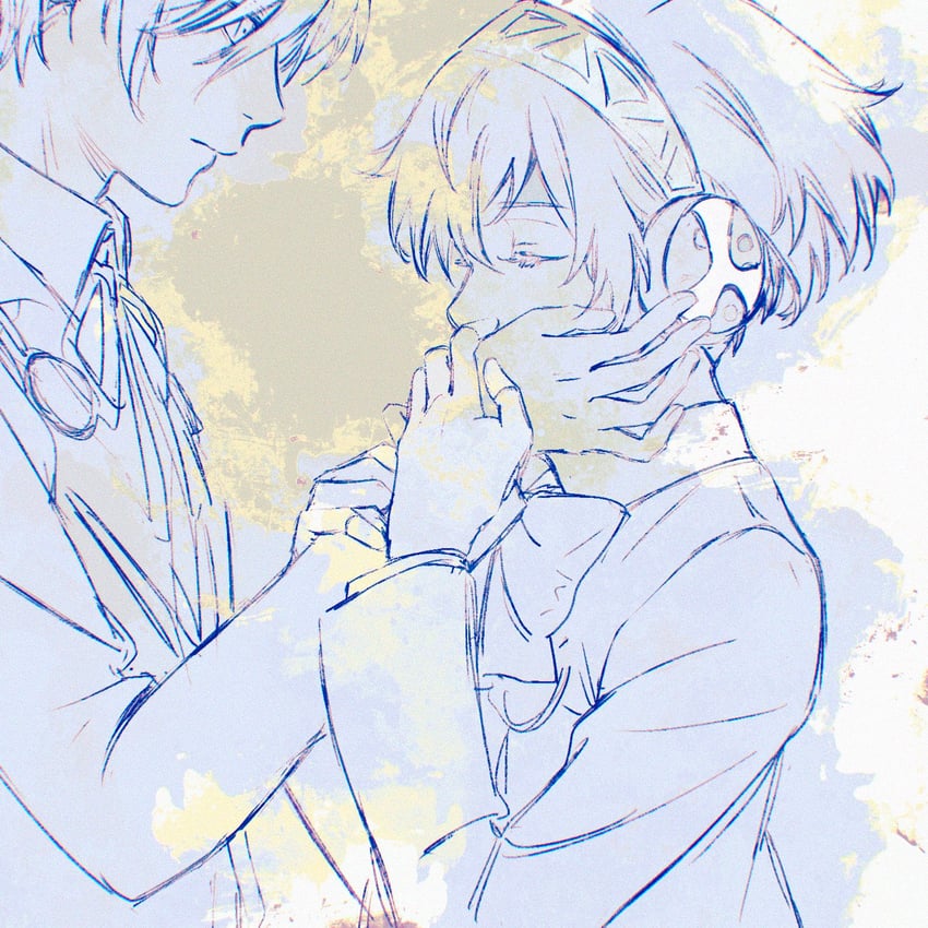 yuuki makoto and aigis (persona and 1 more) drawn by machihazure