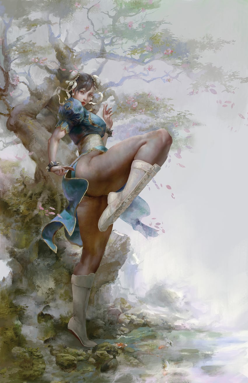 chun-li (street fighter and 1 more) drawn by christian_angel