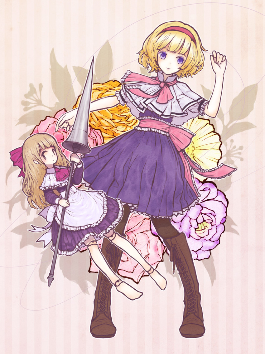 alice margatroid and shanghai doll (touhou) drawn by aoyagi_neko