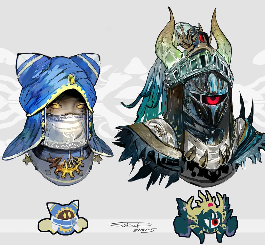 magolor and magolor soul (kirby and 1 more) drawn by sukepmonster
