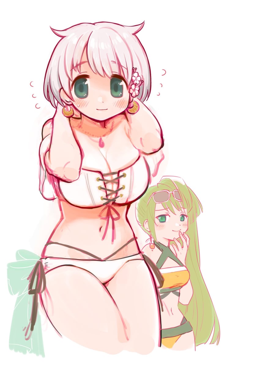 alina gray and azusa mifuyu (mahou shoujo madoka magica and 1 more) drawn by mochiaisu_(otitaaisu)