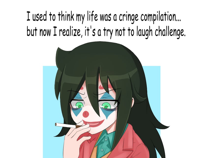 kuroki tomoko and joker (dc comics and 3 more) drawn by kurokimoko