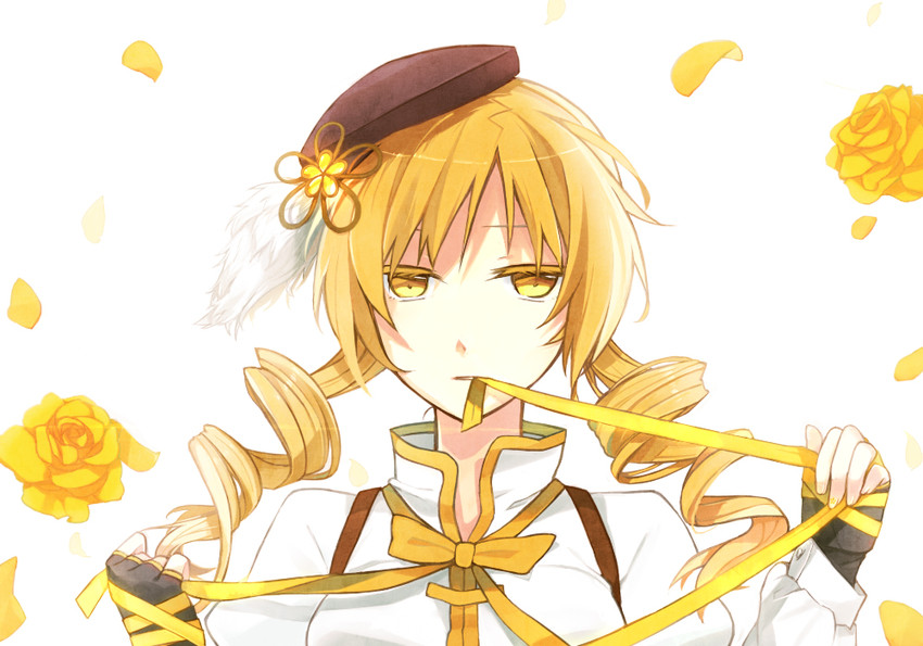 tomoe mami (mahou shoujo madoka magica) drawn by tsuduya_(knt31)
