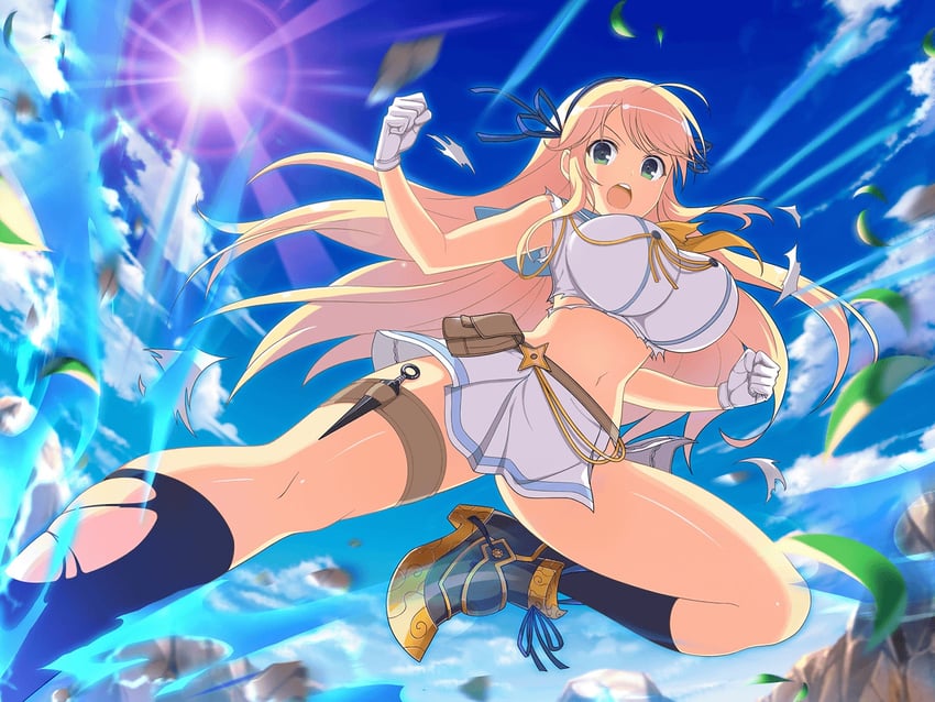 katsuragi (senran kagura and 2 more) drawn by yaegashi_nan