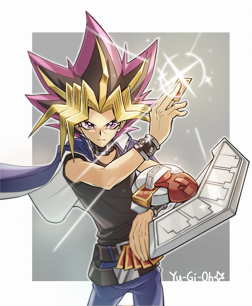yami yugi (yu-gi-oh! and 1 more) drawn by dandan_mong