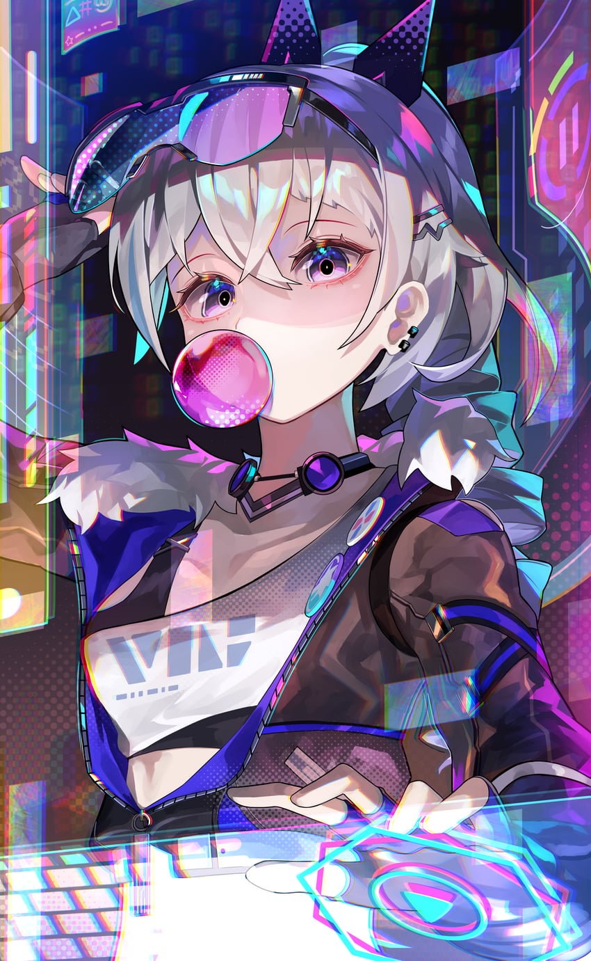 silver wolf (honkai and 1 more) drawn by hiro_(yoshi_chan)