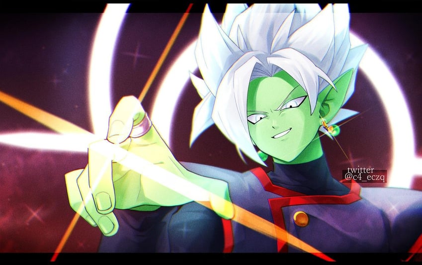 zamasu and fused zamasu (dragon ball and 1 more) drawn by nana_tsuba_(pixiv78353289)