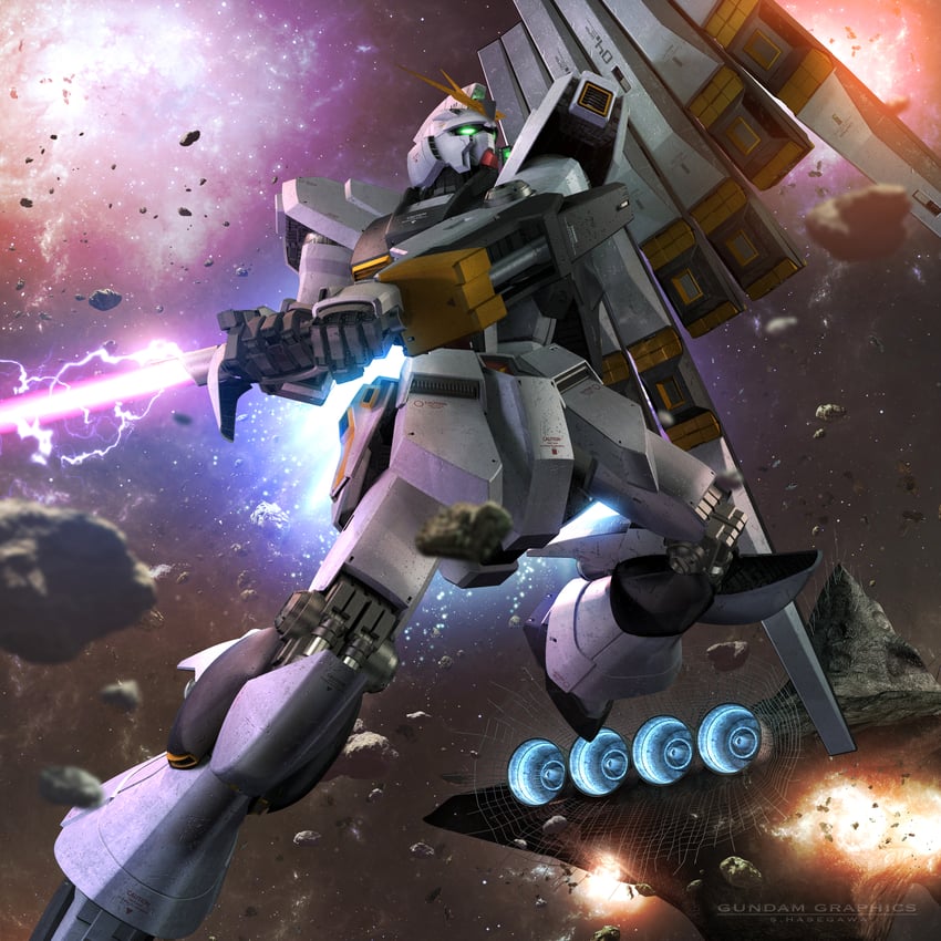 nu gundam (gundam and 1 more) drawn by s.hasegawa