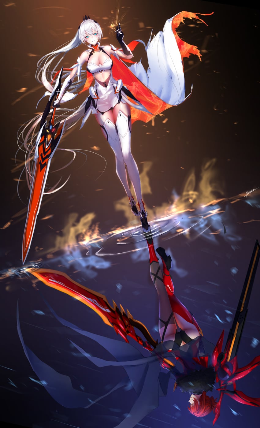 kiana kaslana and murata himeko (honkai and 1 more) drawn by dashover