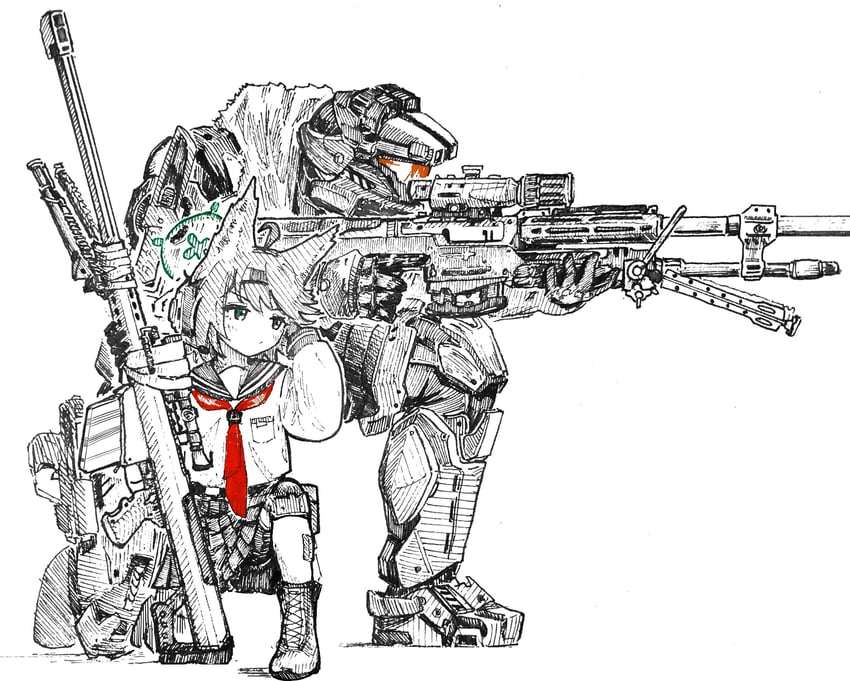 otogi and jun-a266 (blue archive and 2 more) drawn by shiokaze1409