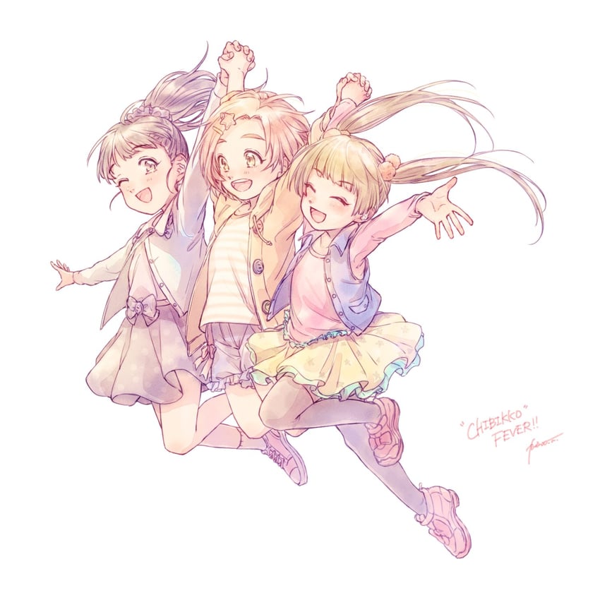 ryuzaki kaoru, fukuyama mai, and yokoyama chika (idolmaster and 2 more) drawn by h_vstpy