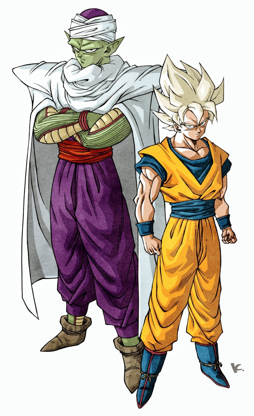 son goku and piccolo (dragon ball and 1 more) drawn by kakeru_(dbskakeru)