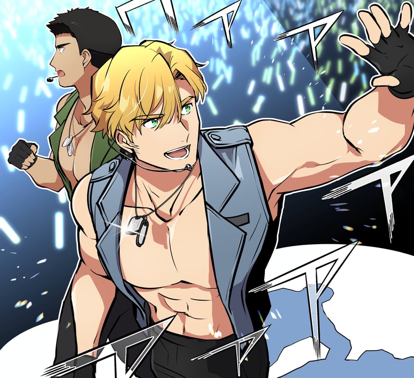 ao isami and lewis smith (yuuki bakuhatsu bang bravern) drawn by fzy83225