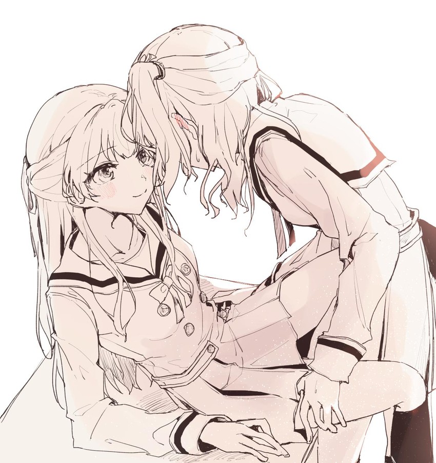 matsubara kanon and shirasagi chisato (bang dream!) drawn by kyudoli