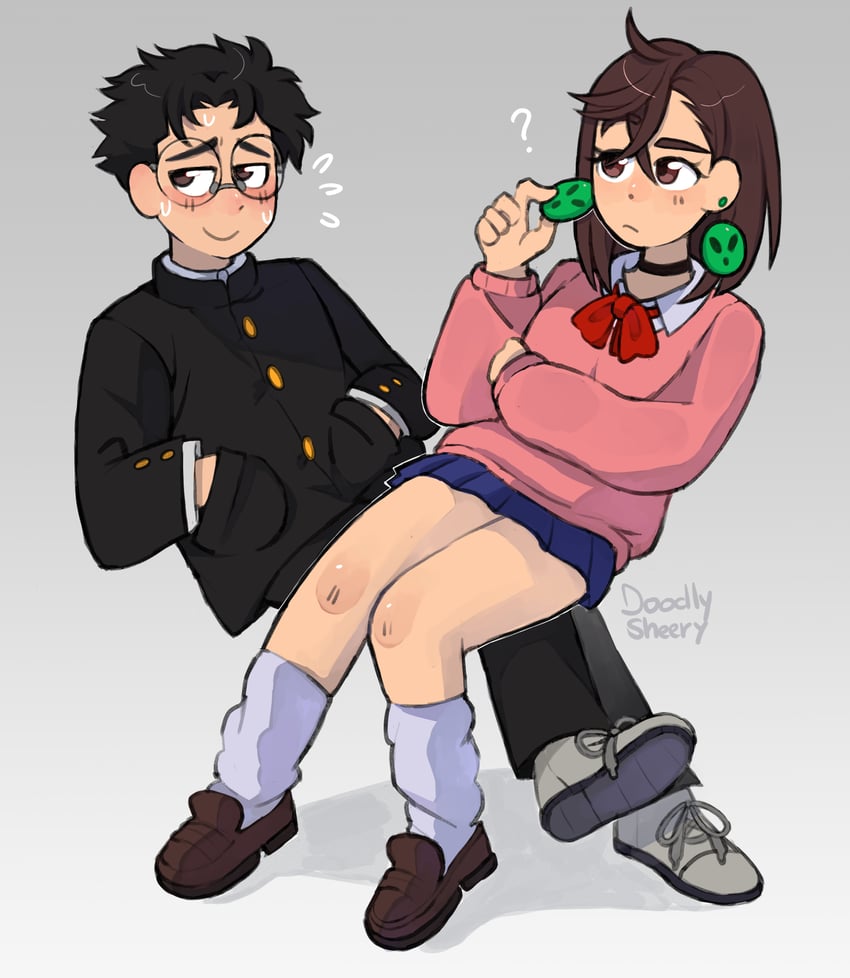 ayase momo and takakura ken (dandadan) drawn by mitsuko_tan