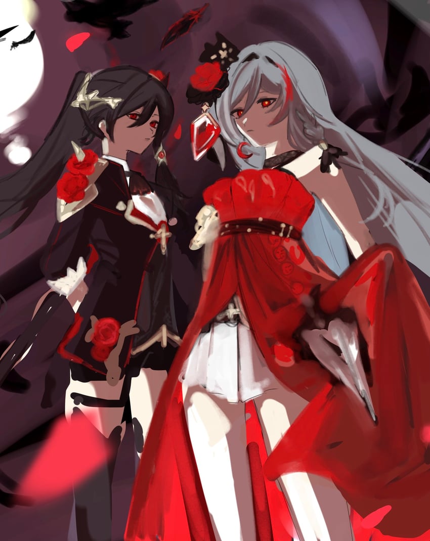 fu hua and herrscher of sentience (honkai and 1 more) drawn by sho_2nini