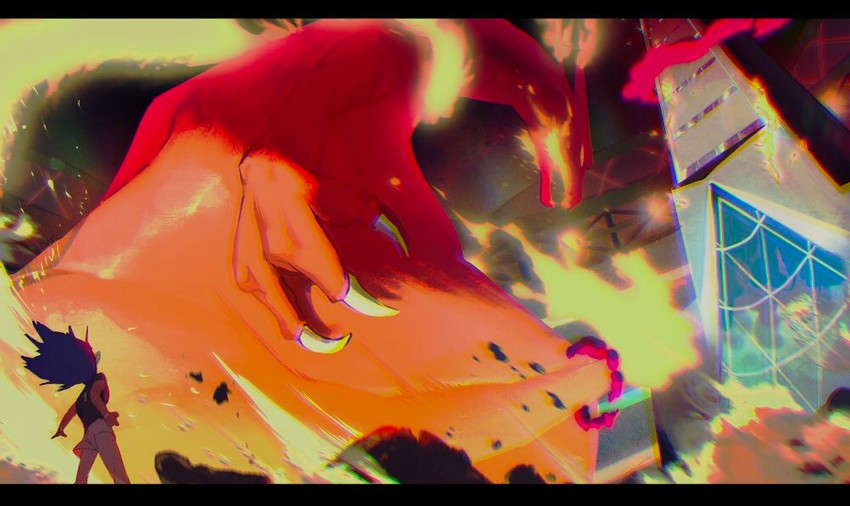 leon, charizard, duraludon, gigantamax charizard, and gigantamax duraludon (pokemon and 1 more) drawn by kmtk