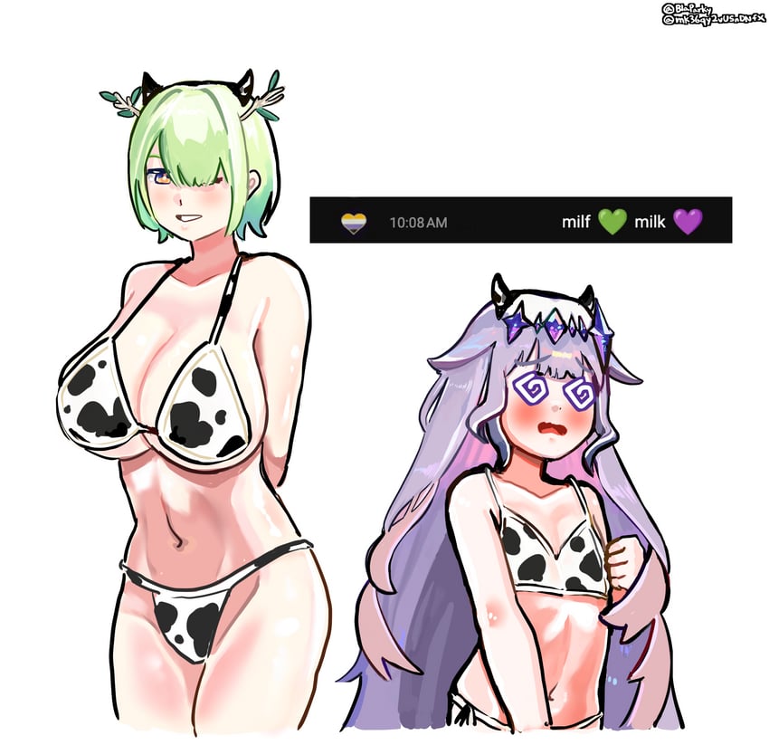 ceres fauna and koseki bijou (hololive and 1 more) drawn by blaparky