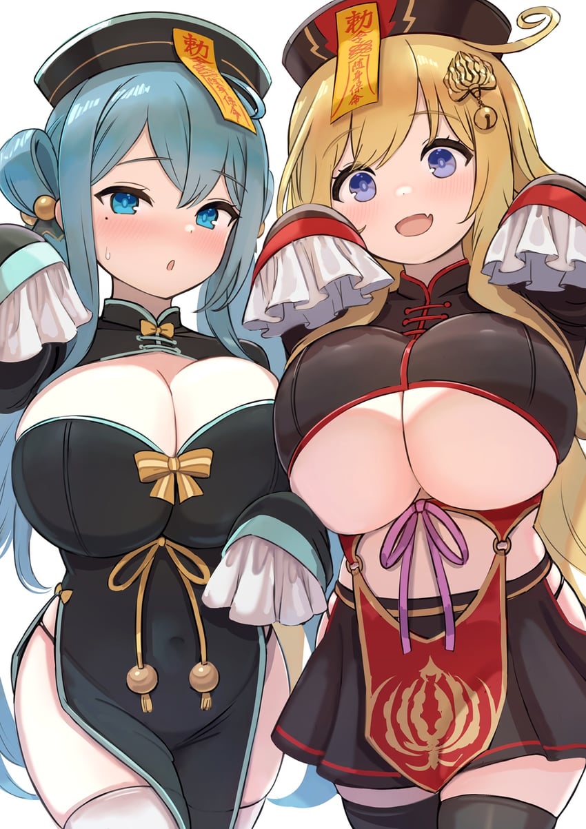 isogiku and gloriosa (flower knight girl) drawn by enumiyaa