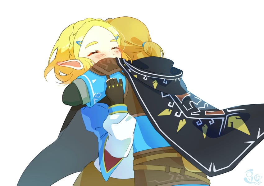 link and princess zelda (the legend of zelda and 1 more) drawn by ihuku326241