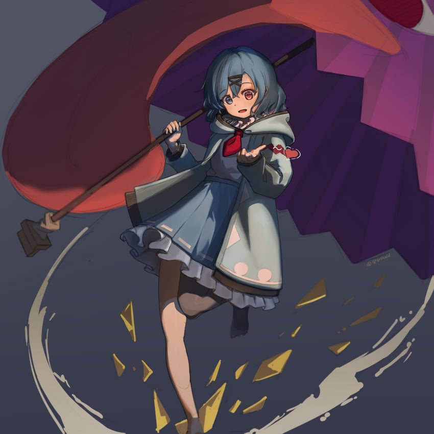 tatara kogasa (touhou and 1 more) drawn by hat_shop