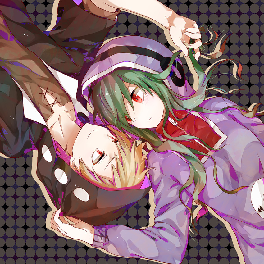 kido tsubomi and kano shuuya (kagerou project) drawn by chikaya