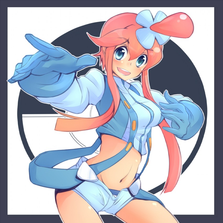 skyla (pokemon and 1 more) drawn by iguana_henshuu-chou