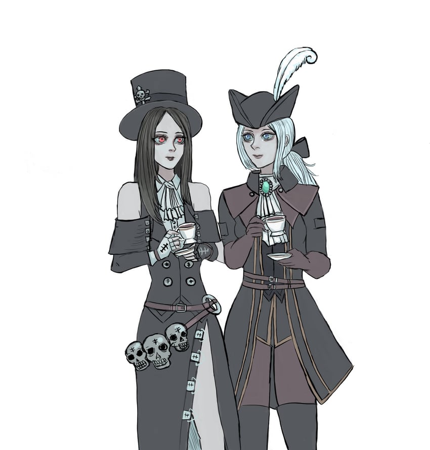 lady maria of the astral clocktower and testament (guilty gear and 2 more) drawn by aconitum-acolyte