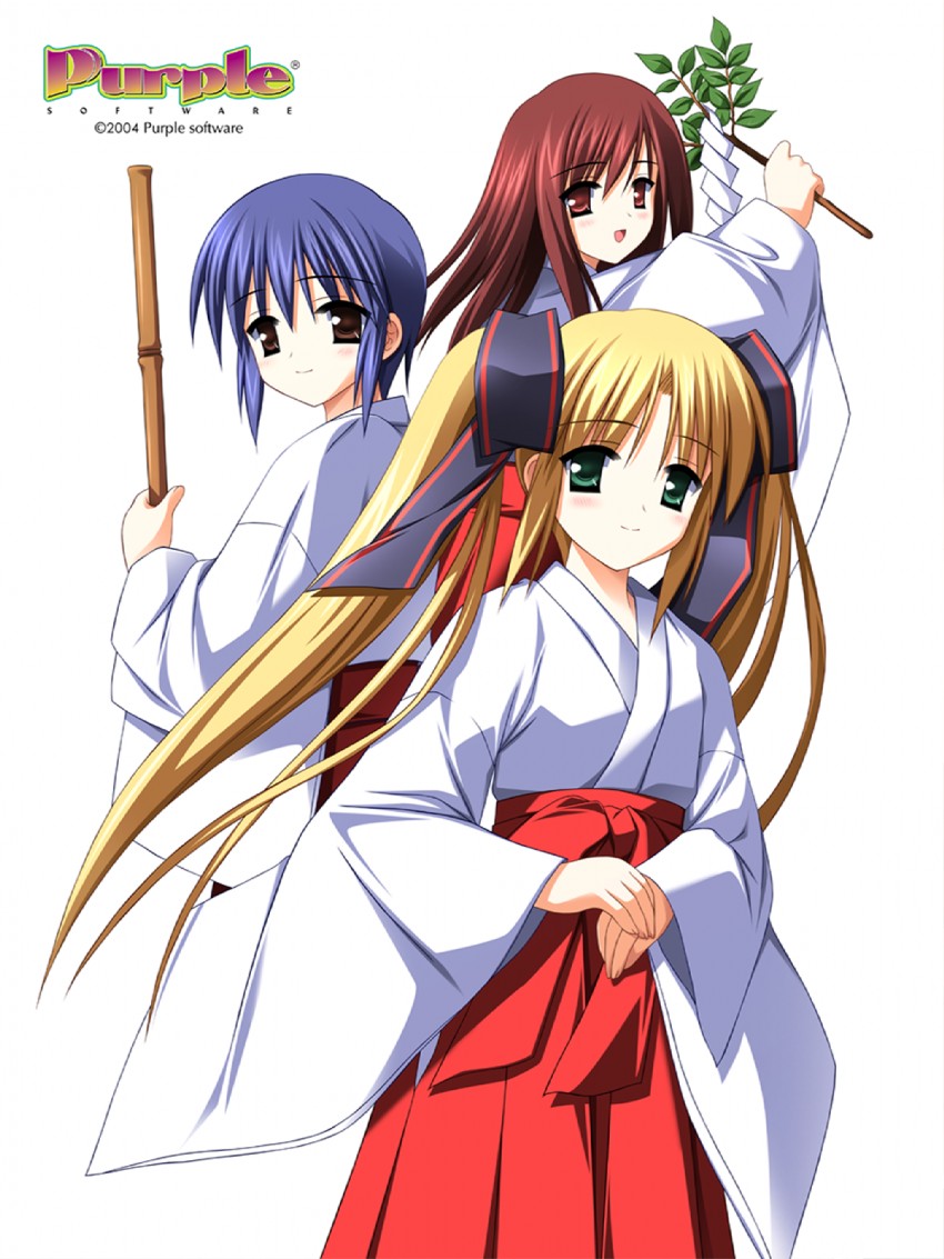 kannagi yuu, kannagi kanata, and kannagi towa (karen) drawn by zinno