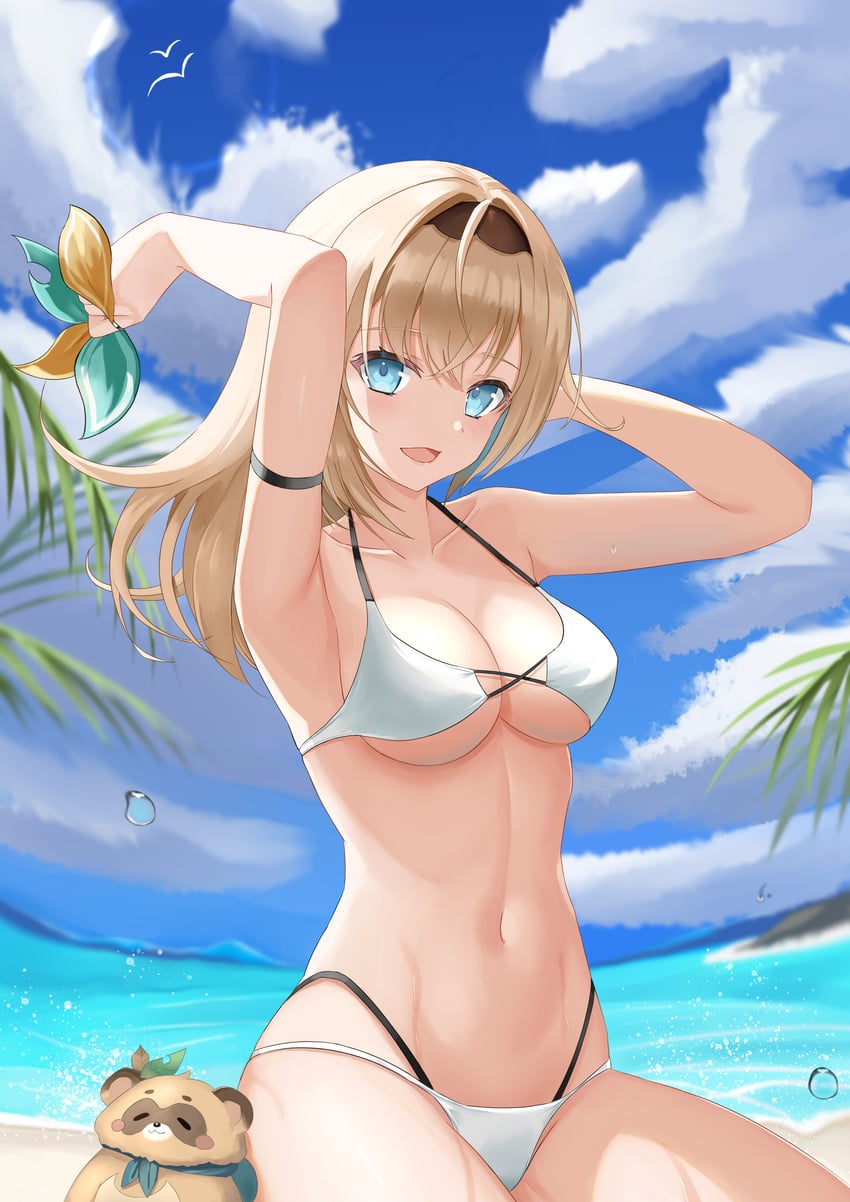 kazama iroha and pokobee (hololive) drawn by jiang_ye_kiri