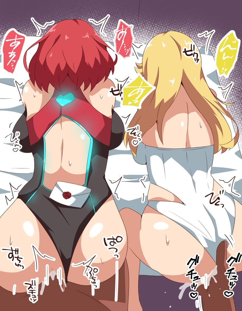 pyra and mythra (xenoblade chronicles and 2 more) drawn by ciel_(bird-strike-3)