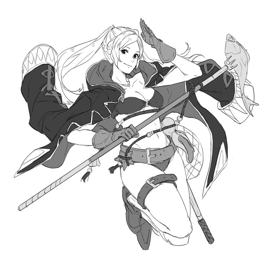 female robin (fire emblem and 2 more) drawn by kamu_(kamuuei)