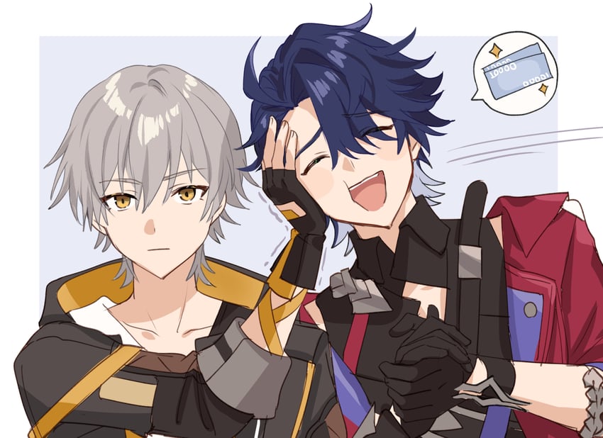 trailblazer, caelus, and sampo koski (honkai and 1 more) drawn by miz_(mi)