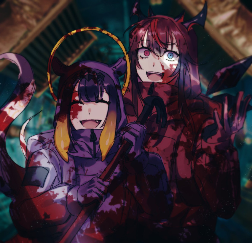 ninomae ina'nis and irys (hololive and 2 more) drawn by e2_ch_a