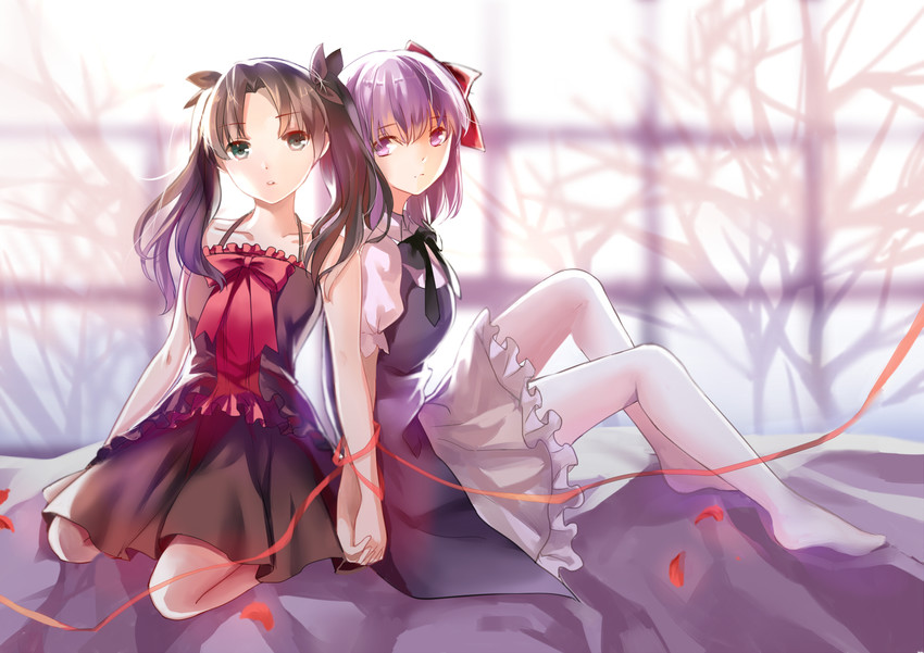tohsaka rin and matou sakura (fate and 1 more) drawn by kita_(kitairoha)