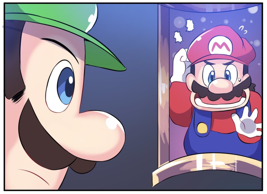 mario and luigi (mario and 1 more) drawn by hinghoi