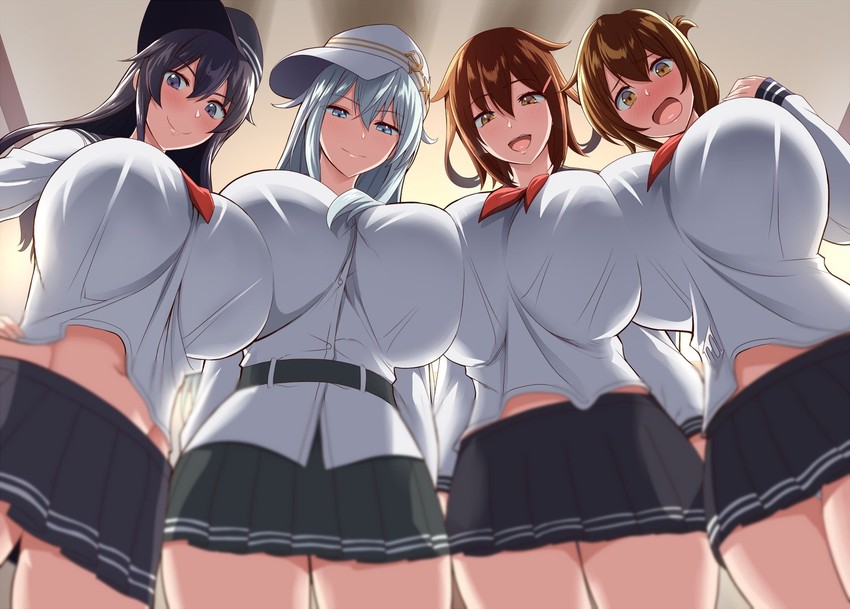 hibiki, inazuma, ikazuchi, akatsuki, and verniy (kantai collection) drawn by kloah