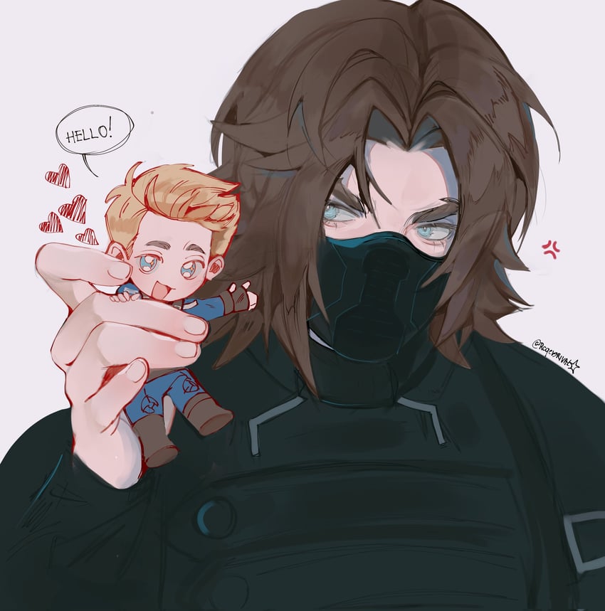 steve rogers, captain america, bucky barnes, and winter soldier (marvel and 3 more) drawn by rogersrival