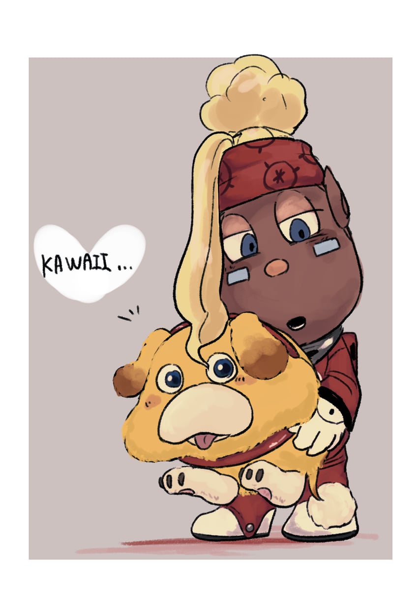 oatchi and shepherd (pikmin and 1 more) drawn by usuba_(hatomugip)
