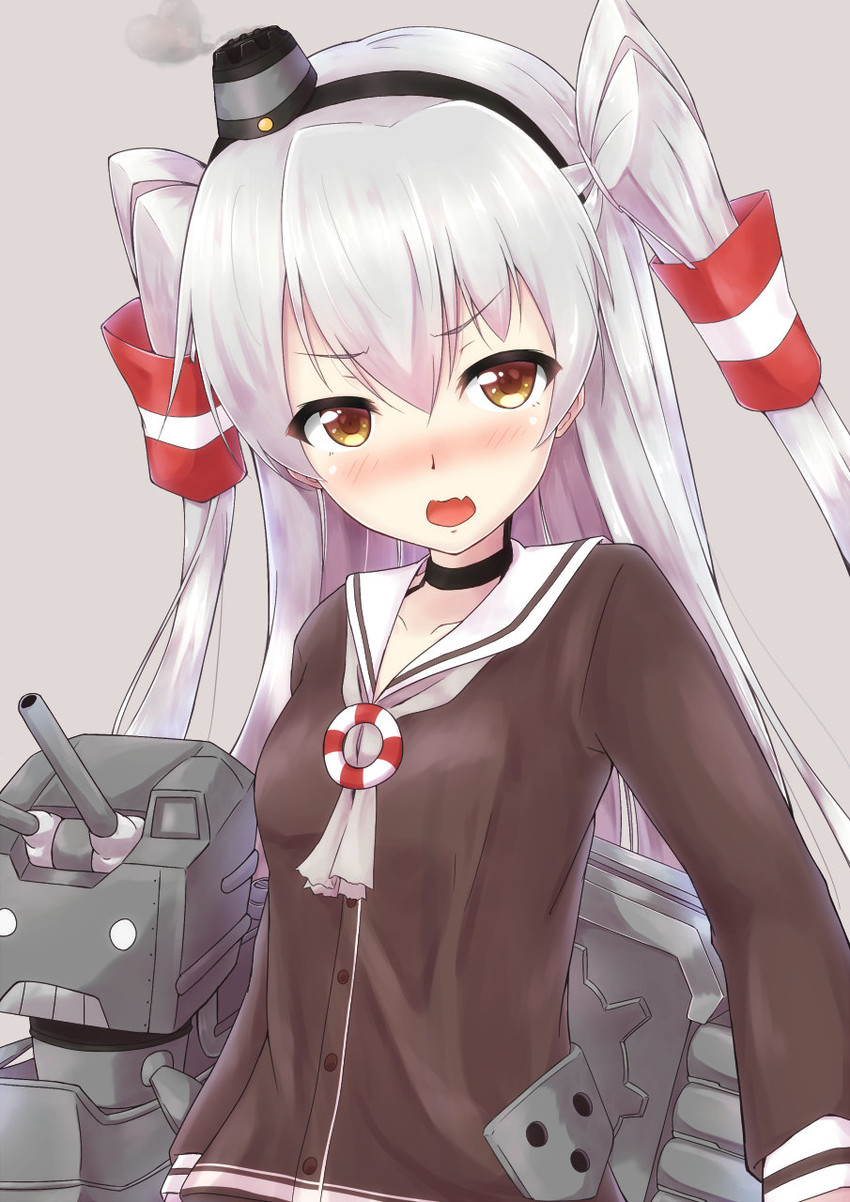 amatsukaze and rensouhou-kun (kantai collection) drawn by kurobane_(fukurou15)
